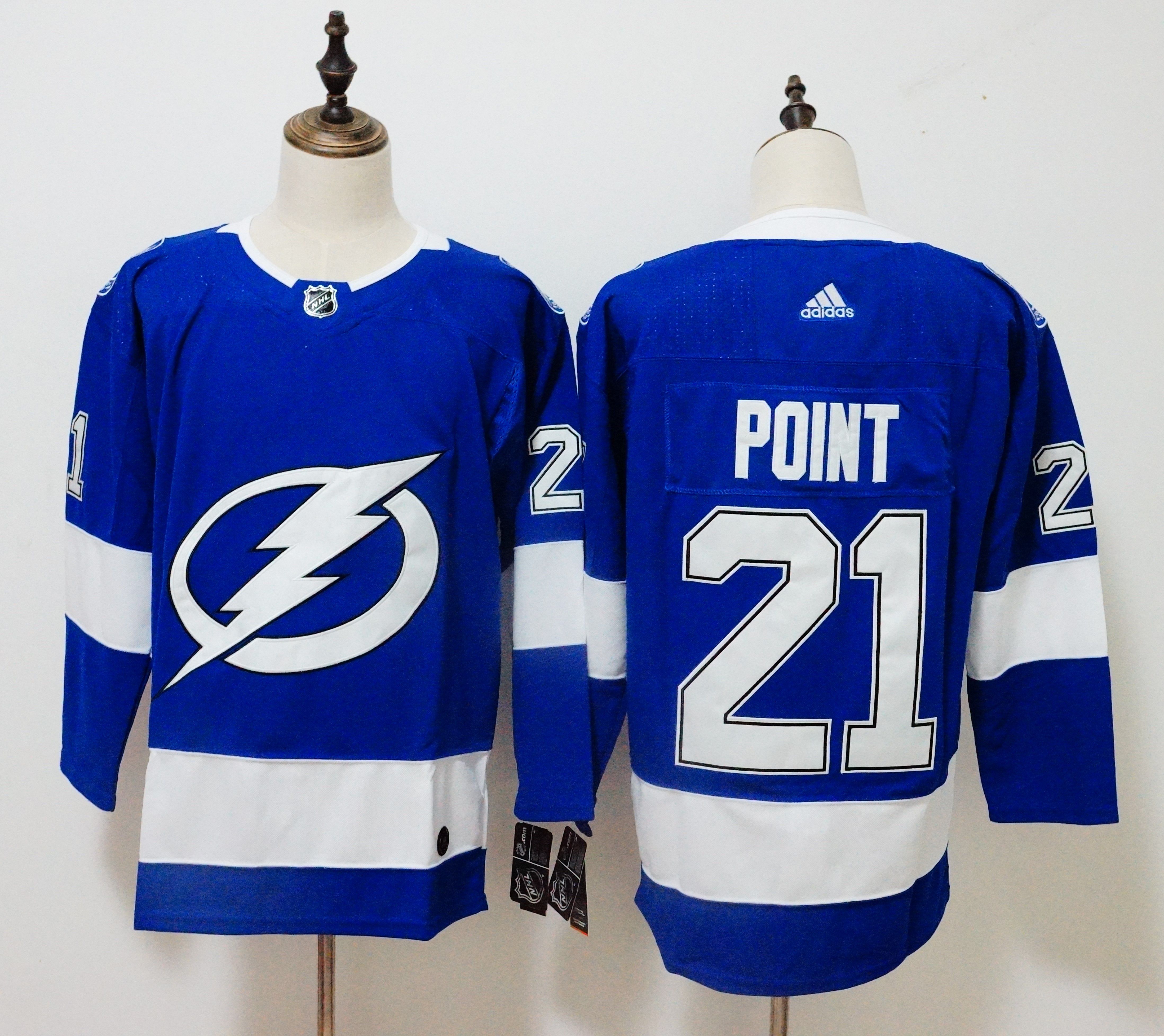 Men Tampa Bay Lightning #21 Point Blue Adidas Hockey Stitched NHL Jerseys->calgary flames->NHL Jersey
